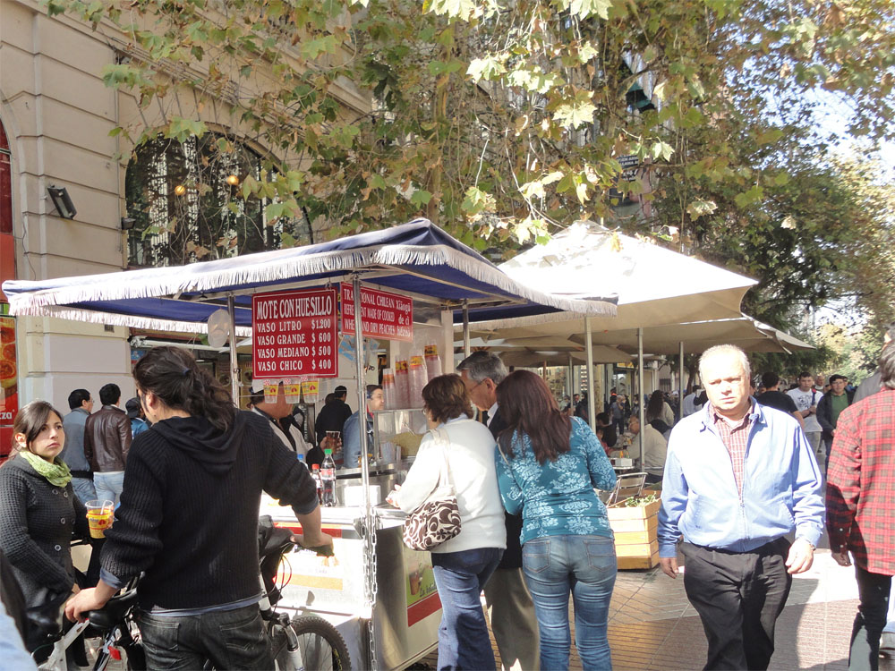 While walking downtown you can find this kiosks selling mote con huesillo, give it a try, don´t be scared, yes those look a bit odd, but are totally yami! 